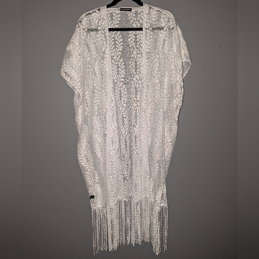 Jane and Barry white lace swimsuit overlay or lace overlay 30x18x47